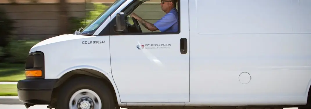 KIC Refrigeration service vehicle serving Red Oak area